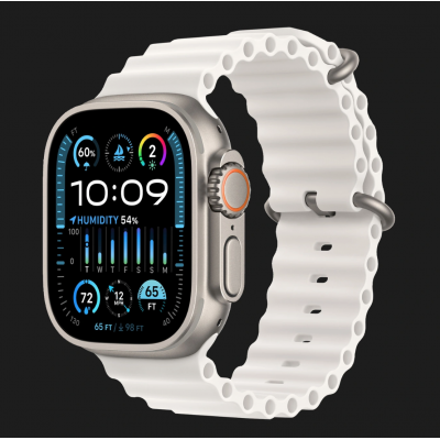 Apple Watch Ultra 2 49mm GPS + LTE Titanium Case with White Ocean Band (MREJ3)